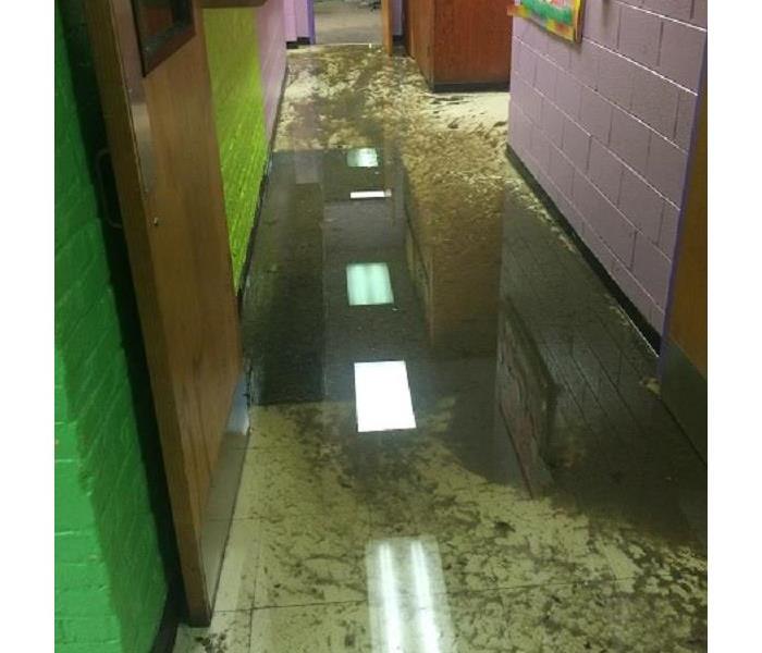 Raw sewage inside a child day care center