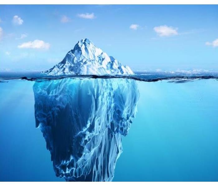 A picture of a large iceberg