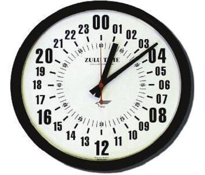 A picture of a 24 hour clock face
